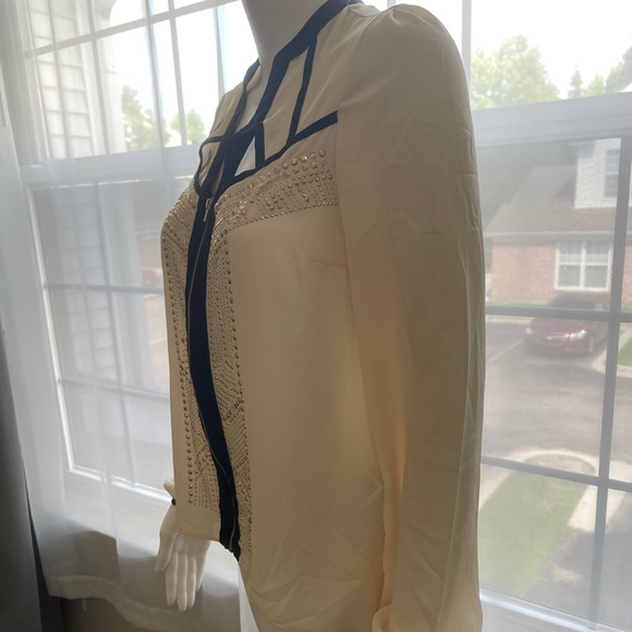 VENUS X-Small Zip Up Sheer Blouse. - Picture 4 of 11